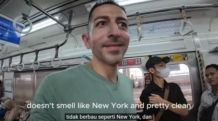 Viral! Youtuber Amerika Bandingkan KRL dengan Subway New York, Beri Angka 9 dari 10